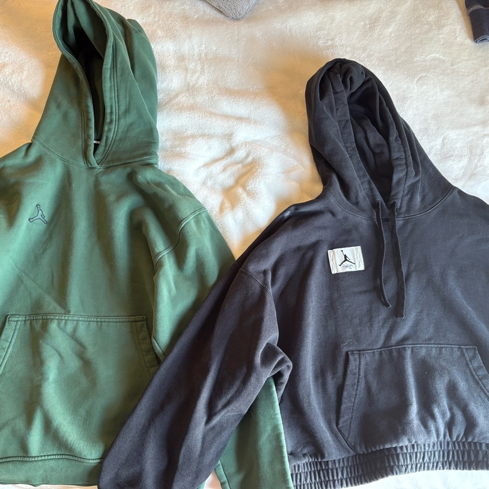 Green and Gray Hoodies with Logo